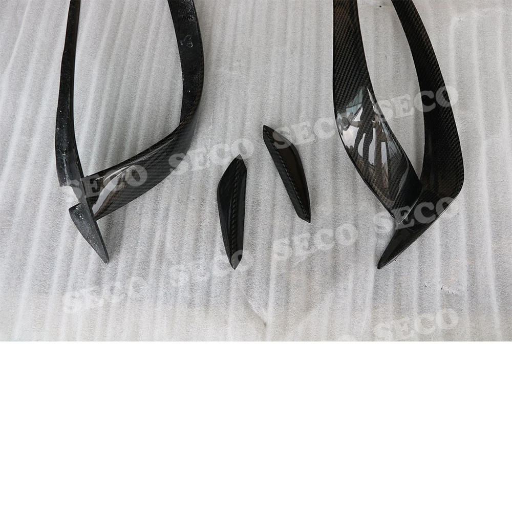 Для Benz A Class W176 A180 A200 A260 A45 Sport 2013- передние плавники на бампер Акула Canards из углеродного волокна Foglamp накладка