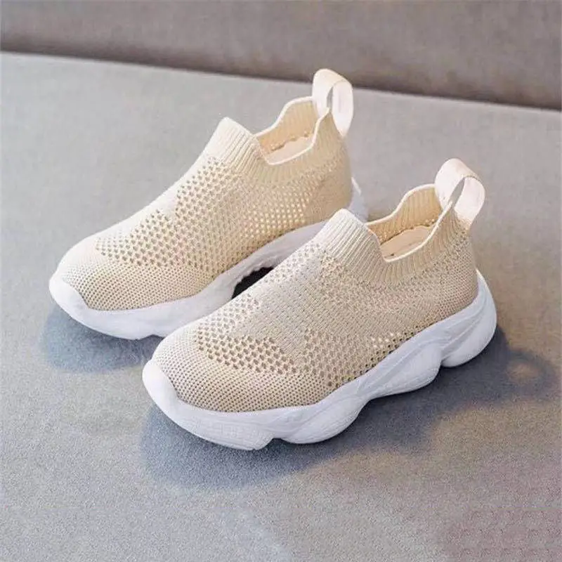 

Boys Summer Mesh Shoes 2021 New Stretch Fly Woven Single Mesh Hollow Breathable Sneakers