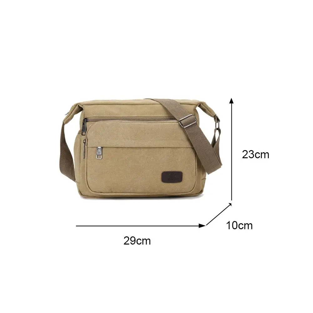 

New Fashion Handbags Delicate Texture Fashion Solid Color Shoulder Messenger Packs Canvas Men Casual Crossbody Bags
