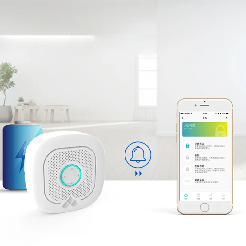 

Wireless Home Security Burglar Alarm System Kits WIFI Alarm System Smart Home Security Suite(EU Plug)