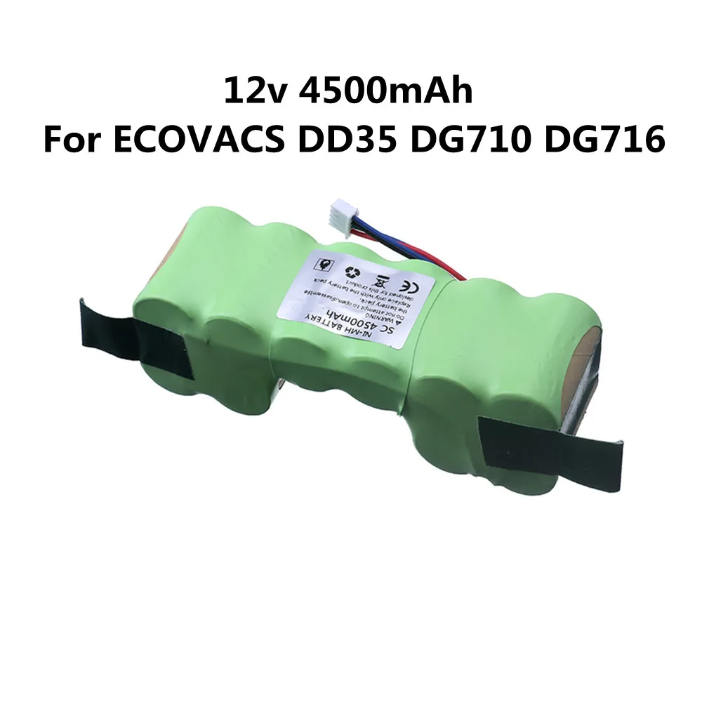 

Аккумулятор NiMH для робота-пылесоса Ecovacs Deebot DE55 DE5G DM88 DD35 DG710 DG716, 12 В, 4500 мАч