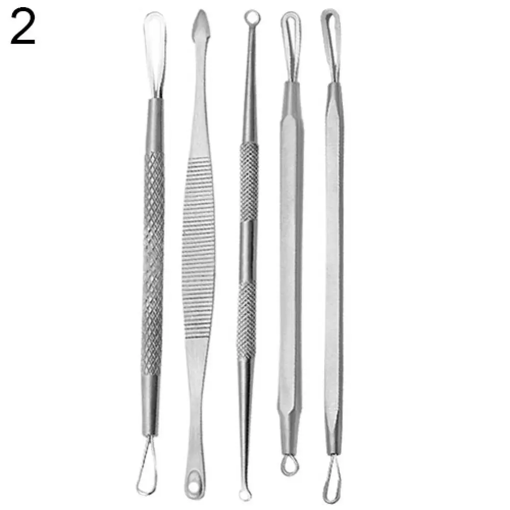 

5/7 Pcs Blackhead Pimple Blemish Comedone Acne Extractor Remover Tool Set Kit