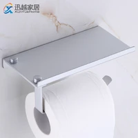 wall paper holders matte silver aluminum rolling tissue box hanger wc phone holder shower shelf toilet tray bathroom accessories
