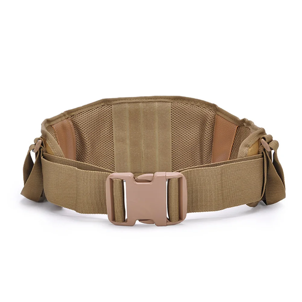 

Men Nylon Fan Molle Strap Belt Utility Durable Waist Belt Portable for Male Friends (Khaki)