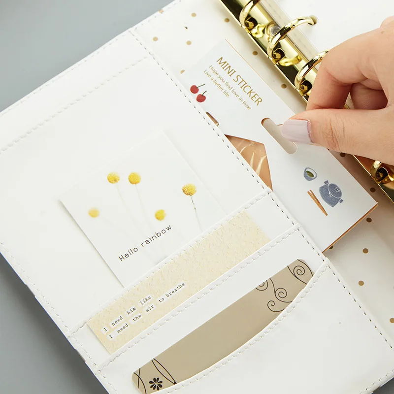Золотой штамп A6 креативный 2021 планировщик из искусственной кожи 100 бумага