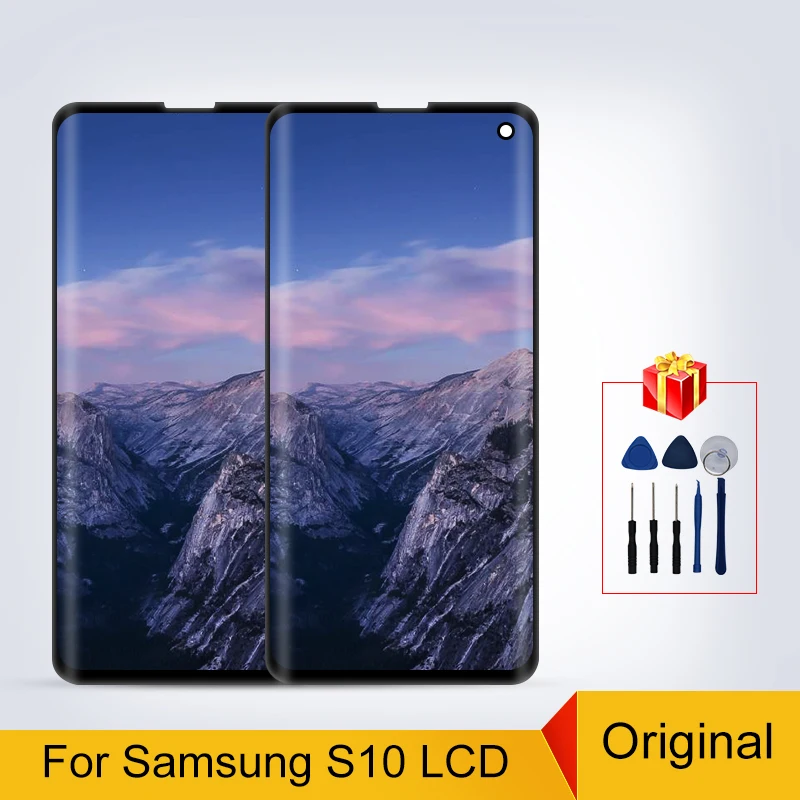 Оригинальный сенсорный ЖК экран для Samsung Galaxy S10 G9730 дигитайзер идеальный дисплей