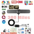 Цифровая ТВ-антенна Kebidumei с высоким коэффициентом усиления 20 дБ 8K 1080P, 300 мили, DVB-T2, с усилителем, антенна для автомобиля, комнатная ТВ-приставка