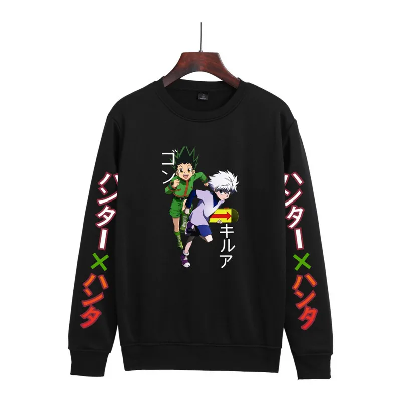 

Японские Аниме Смешные Killua Eyes Killua HxH толстовки 2021 зимний японский стиль Hunter X Hunter свитшоты уличная одежда для женщин/мужчин