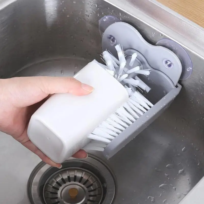 

Rotating Jar Cup Brush Removable Suction Cup Side Suction Wall Type Multi Cleaning Cup Washing Scourer Brush Household