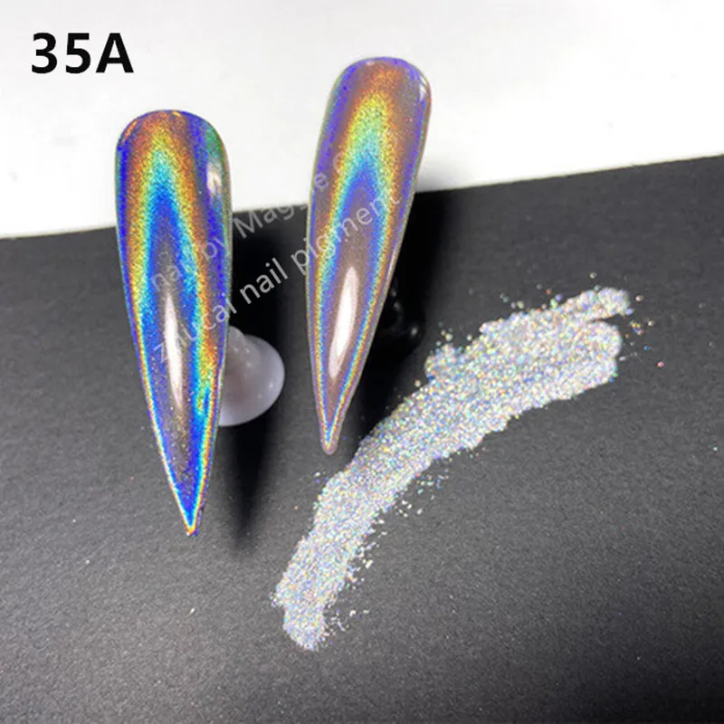 Хорошее качество голографическая пудра Chrome зеркальный пигмент пыль Серебряный