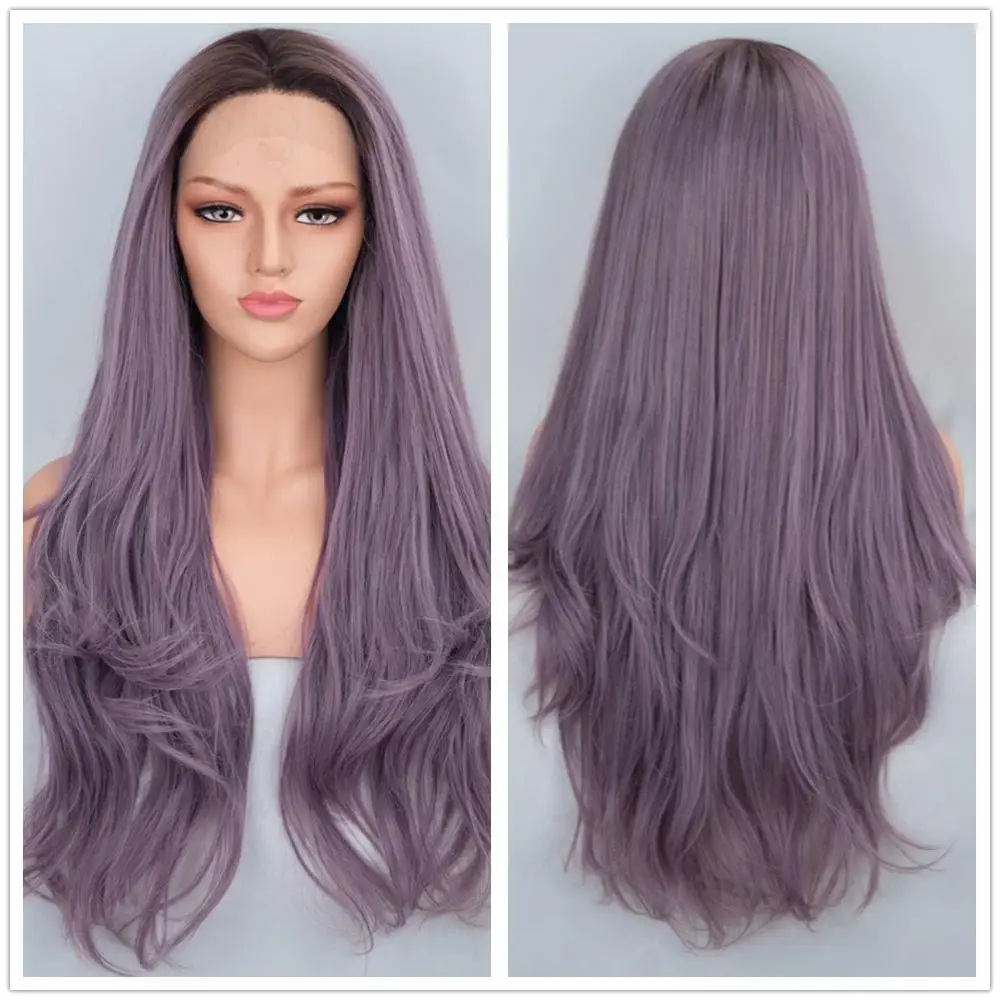 Scheherezade Ombre серый фиолетовый синтетические кружевные передние парики для