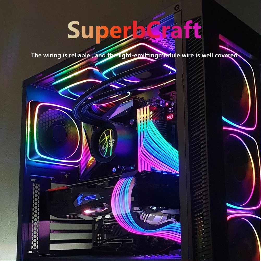 

Extension Cable Neon ARGB Line 8Pin GPU Graphics Card 24Pin Motherboard Power for Desktop PC Computer Accessories