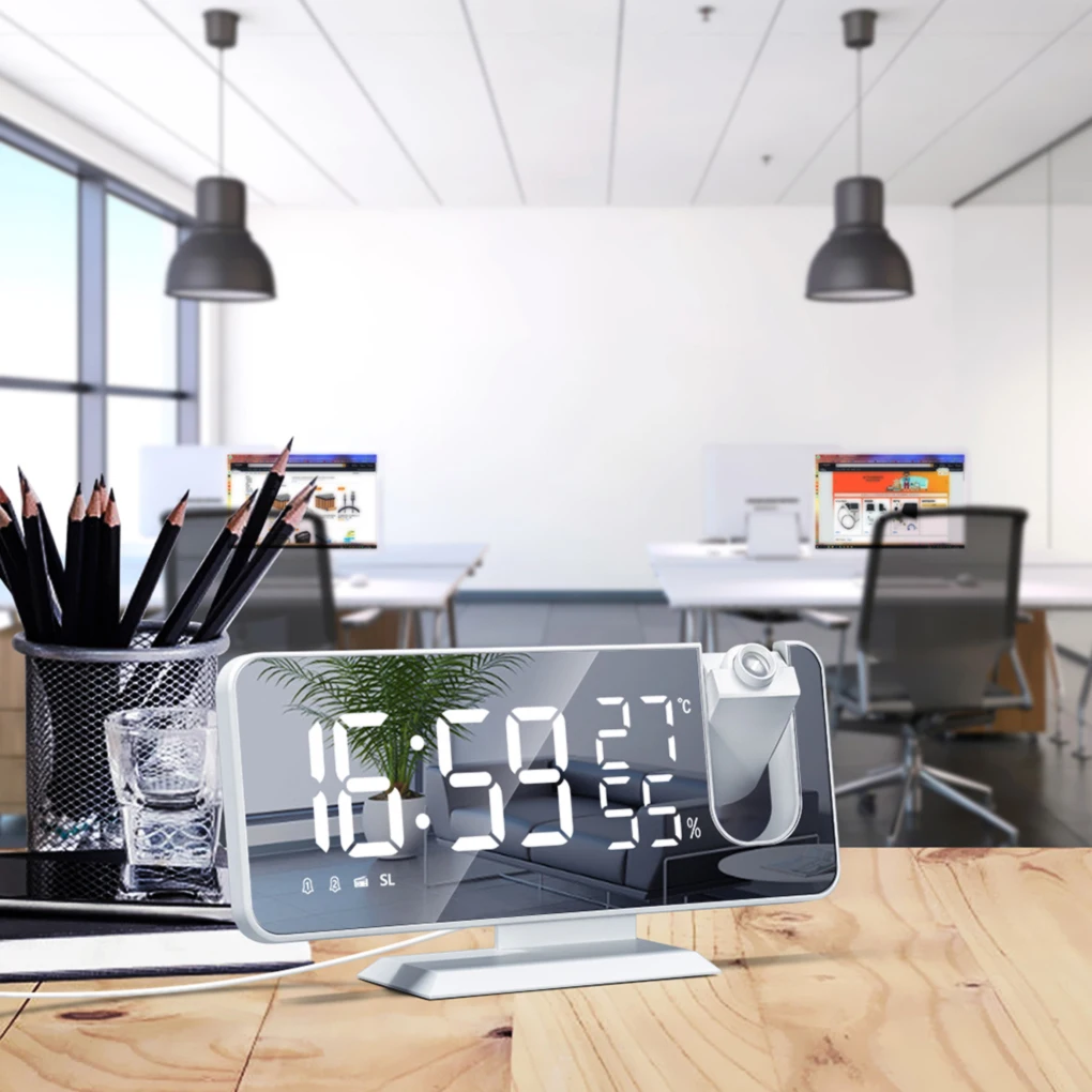 FM радио светодиодный цифровой смарт будильник часы настольные электронные USB с