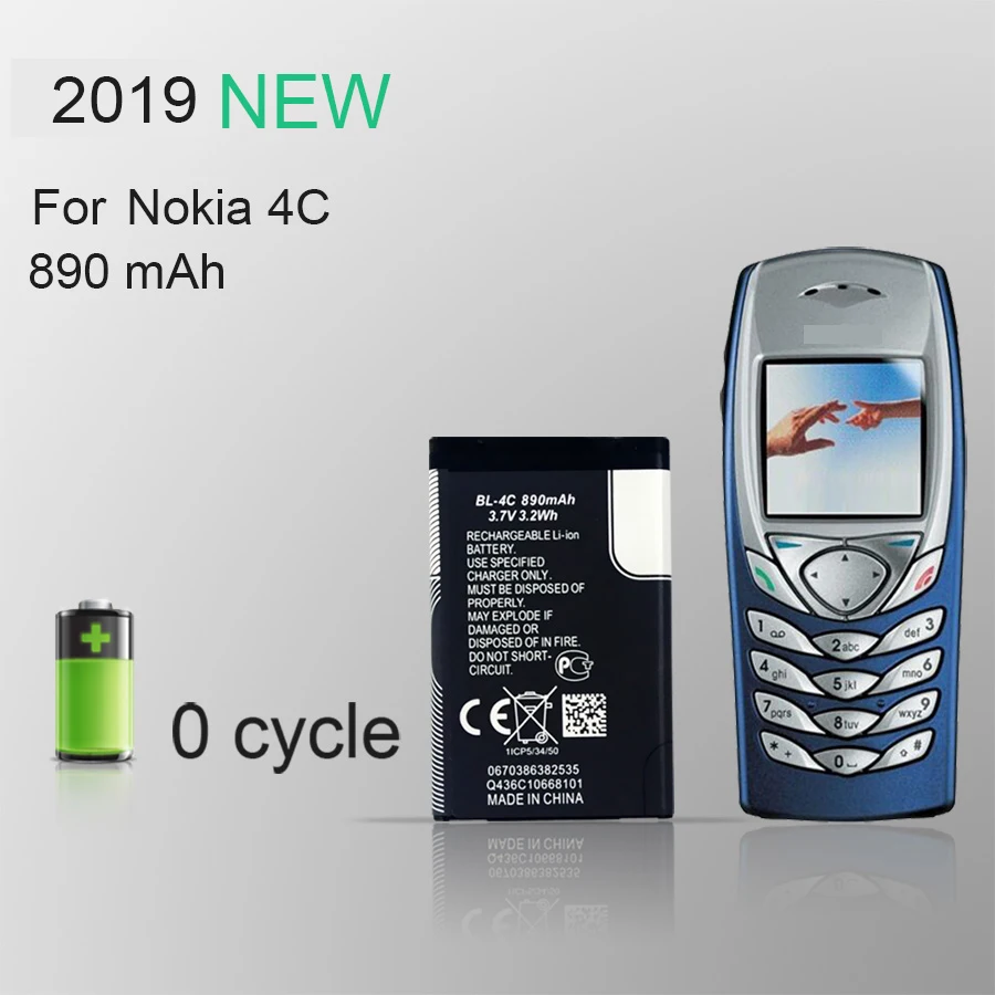 PINZHENG BL-4C телефон Батарея для Nokia BL 4C BL4C BL-4C 5100 6100 1202 1265 1325 Замена BL 4C Батарея