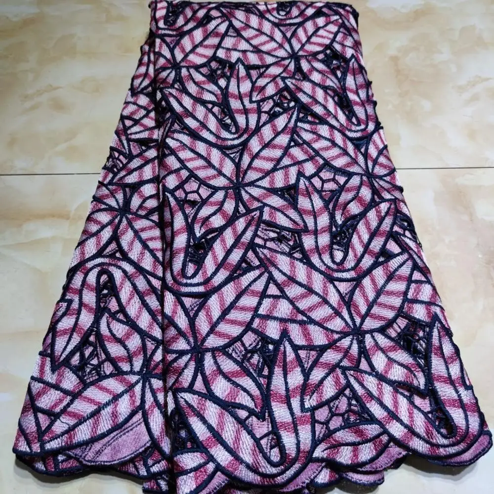 

High Quality African Tulle Guipure Cord Lace Fabric Latest Nigerian French Network Cord Lace Fabric For Dress