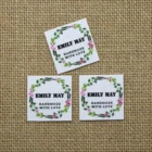 Наклейки на одежду, квадратные, с логотипом или текстом, на заказ, 70 шт.