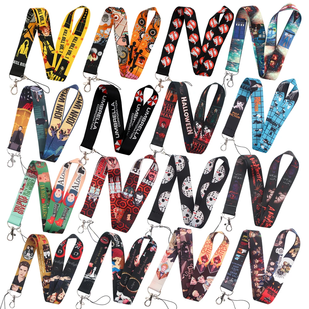 DZ1962 Фильм Хэллоуин-ремешки для ключей шейный ремешок карты бейдж тренажерный зал
