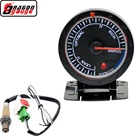 Датчик коэффициента подачи топлива Dragon 60 мм, измеритель соотношения воздуха и топлива для автомобиля, с белой и красной подсветкой, с узким диапазоном, датчик кислорода