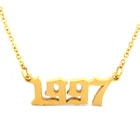 Ожерелья с цифрами для женщин на заказ, год 1994, 1995, 1996, 1997, 1998, 1999, 2000, 2019, подарок на день рождения с 1980 по 2019 год