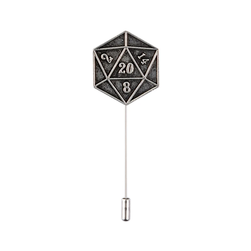 Style3 Подземелья и Драконы эмали штырь D20 DnD 20 двусторонняя игра в кости брошки и шпильки значки ролевые игры игра в кости игра для любителей значок на лацкан - Окраска металла: Style3
