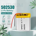 Аккумулятор литий-полимерный, 3,7 в, 370 мА  ч, 502530, для GPS, MP3, MP4, MP5, игрушек, Bluetooth, наушников, диктофонов, ручек, Li-po элементов