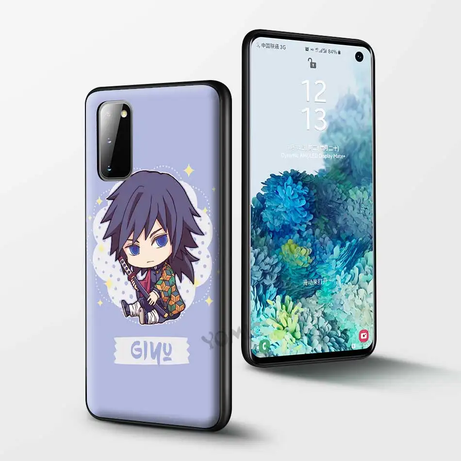 

Demon Slayer Cartoon Black Cases For Samsung Galaxy S20 FE Note 20 Ultra 10 Plus 5G S10e S10 Lite Soft Phone Shell Silicon Cover