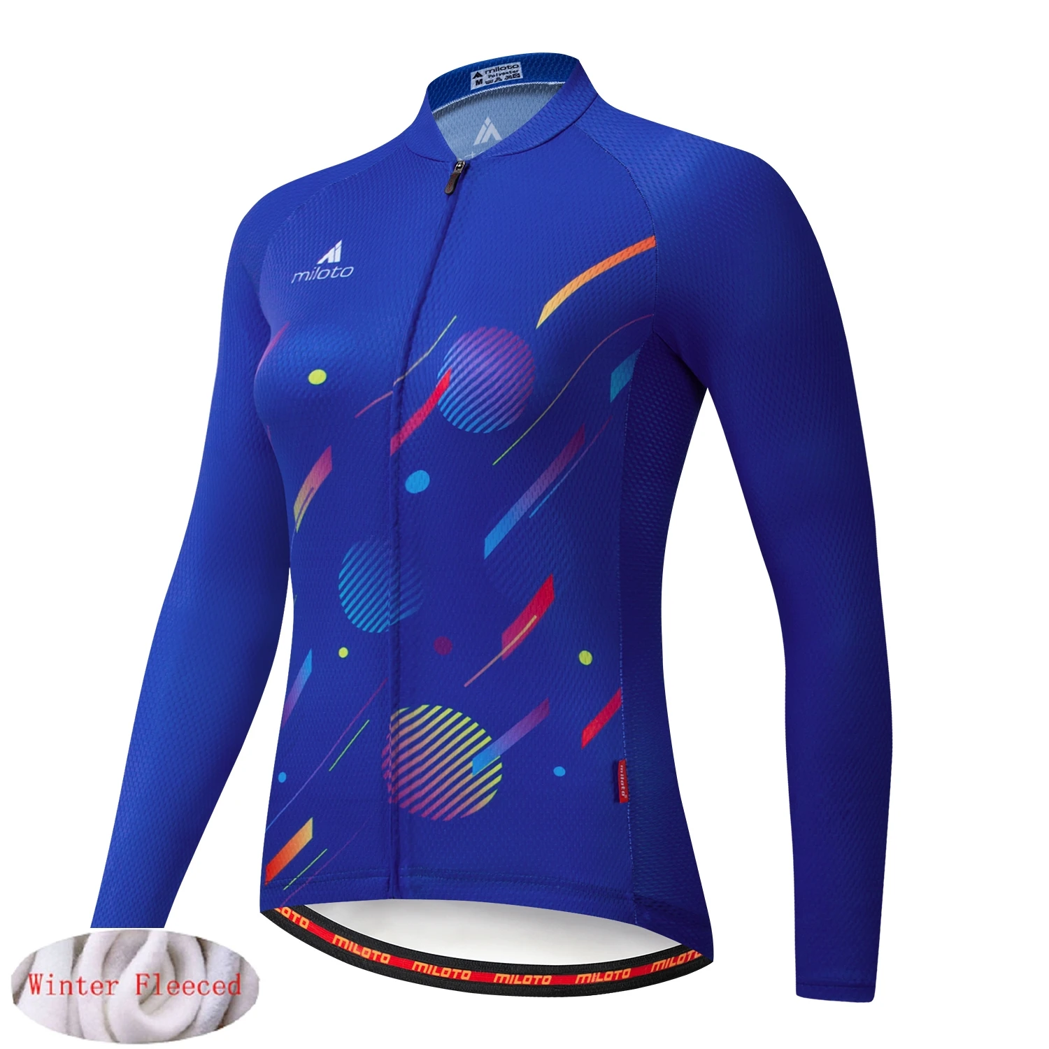 Женская велосипедная кофта MILOTO зимняя одежда с длинным рукавом флисовая для