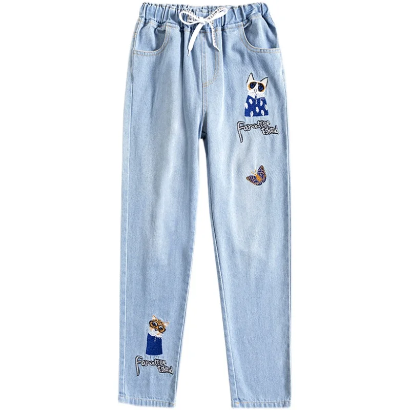 

Woman Jeans High Waist Clothes Wide Leg Denim Clothing Blue Streetwear Vintage Quality 2021 Fashion Harajuku Straight Pants