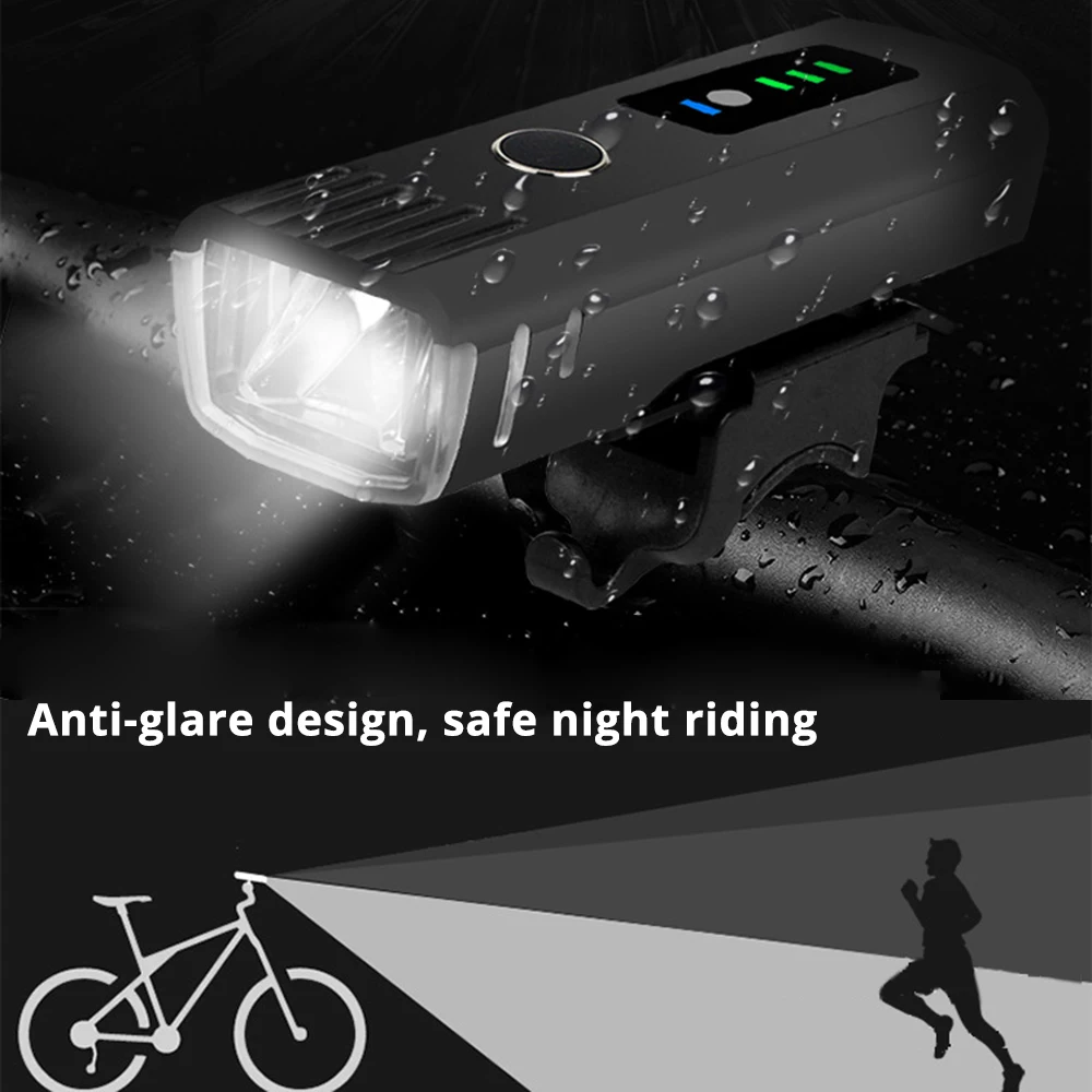 

USB Rechargeable Bicycle Light 3 Lighting Mode LED Bike Light Waterproof Anti-glare Light Intelligent Induction Easy To Install
