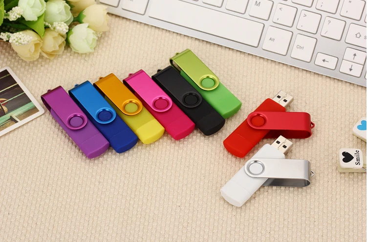 Оригинальный OTG USB флеш накопитель 32 Гб 16 Флешка для смартфона/планшета/ПК поворотный 128 64 ГБ 8 реальная
