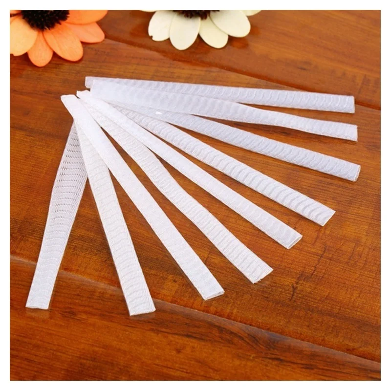 100 pcs Make Up Brush Pen Netting Cover Mesh Sheath Protectors Guards Protective cover Net (White) | Красота и здоровье
