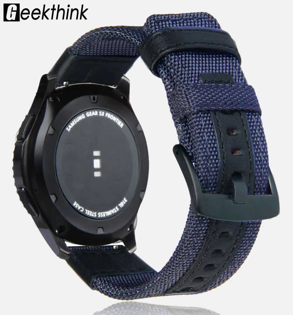 20 мм 22 мм ремешок для часов нейлоновый тканевый ремешок для samsung gear S3 Frontier/классический быстросъемный пружинный ремешок Сменные ремни