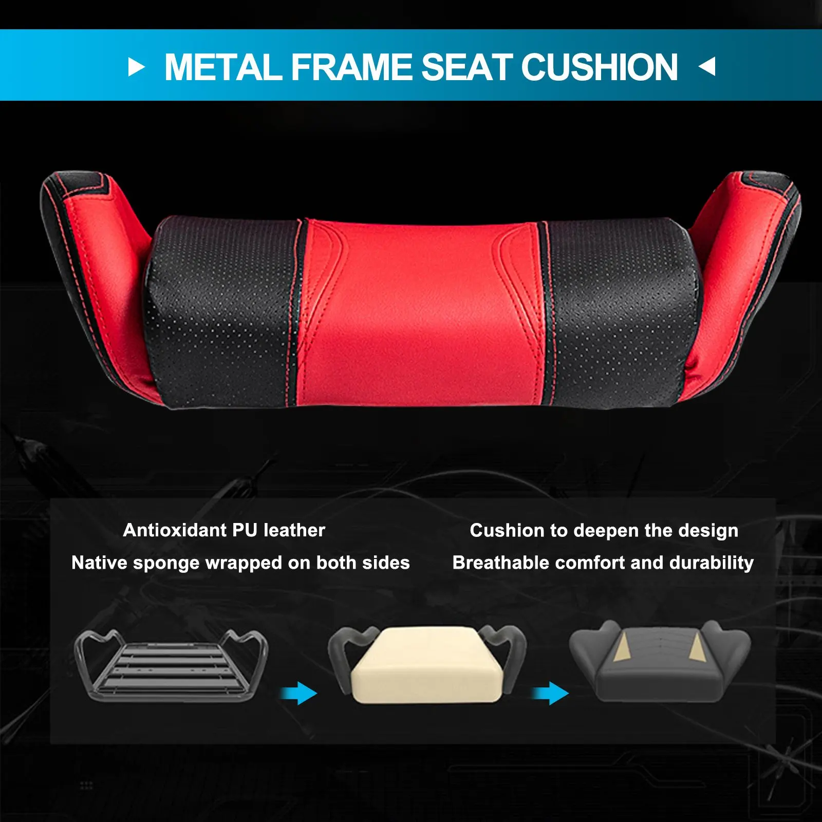 Furgle Zero L WCG игровое кресло черно красный офисный стул Эргономичный для просмотра