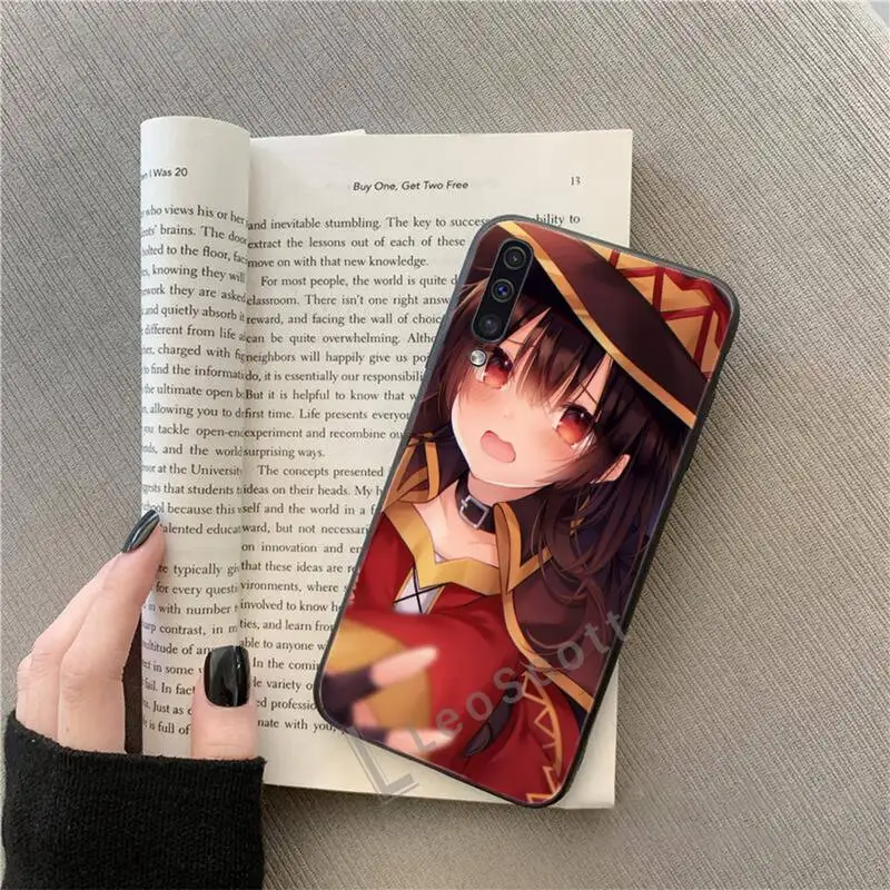 

0 Konosuba Megumin Phone Case For Samsung A40 A50 A51 A71 A20E A20S S8 S9 S10 S20 Plus note 20 ultra 4G 5G