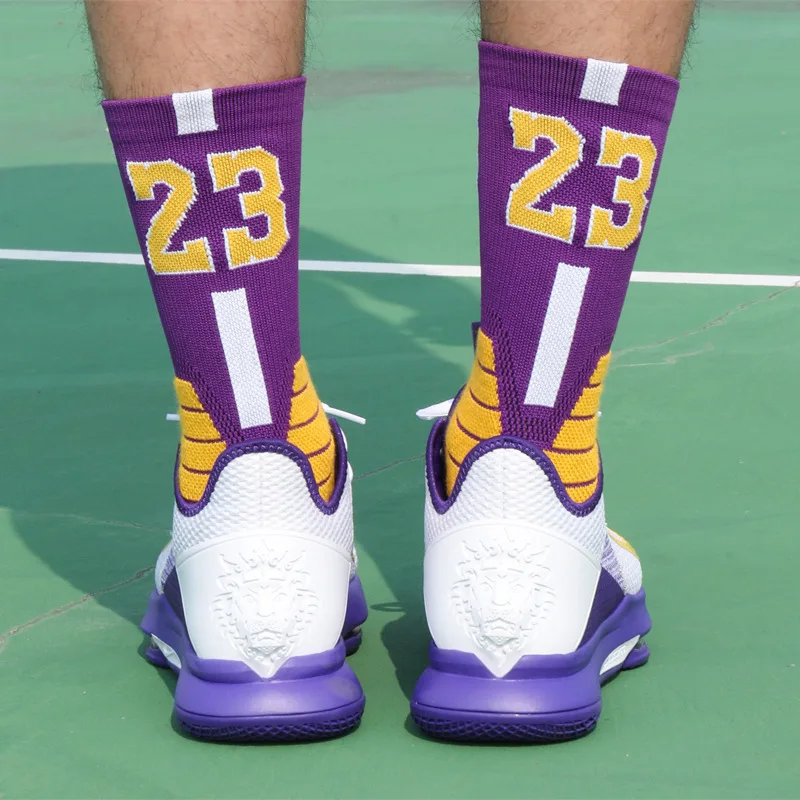 

Middle Tube Basketball Socks Adult Children's Thick Bottom Sports Socks Non-slip Basketball Player Number Sport Crew Towel Socks