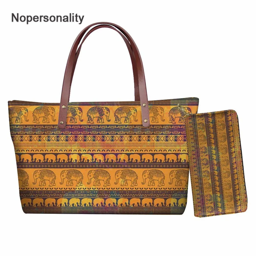 

Nopersonality Tribal Aztec Elephant Sea Turtle Print Handbags for Women Casual Ladies Shoulder Tote Bags Fashion Messenger Bags