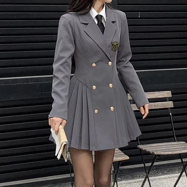 Женский блейзер-трапеция Luck A Осеннее клетчатое платье женское двубортное в