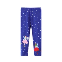 jumping meters girls leggings pants with fairy embroidery for autumn spring skinny childrens pencil pants kids wear trousers