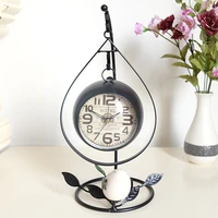 silent clock european style retro iron art alarm clock classic iron art silent table alarm clock home decor clock gift