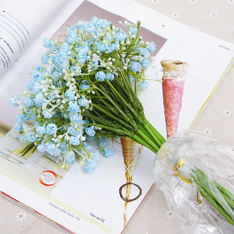 

Handmade 12 branches Gypsophila artificial flower wholesale plant wall decoration bouquet material wedding Bride holding flowers