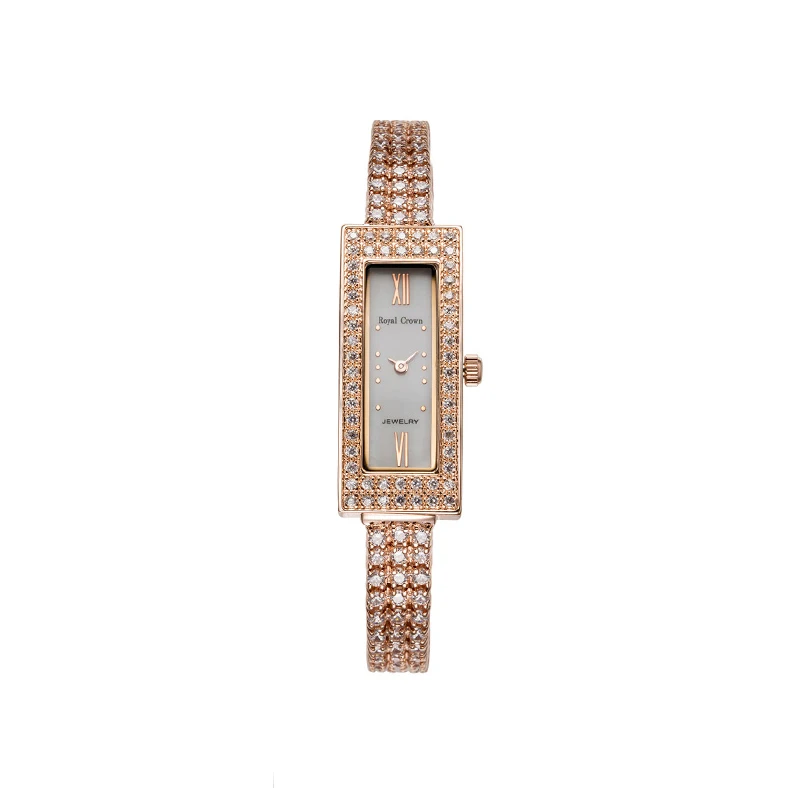 MIQIAO Fashion Jewelry Women's Watch Waterproof Square Watch Diamond Zircon Band Chain Quartz Ladies Dress Rose Gold Color 2020 enlarge