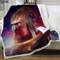 nknk orangutan blankets animal bedding throw nebula thin quilt colorful bedspread for bed sherpa blanket fashion high quality