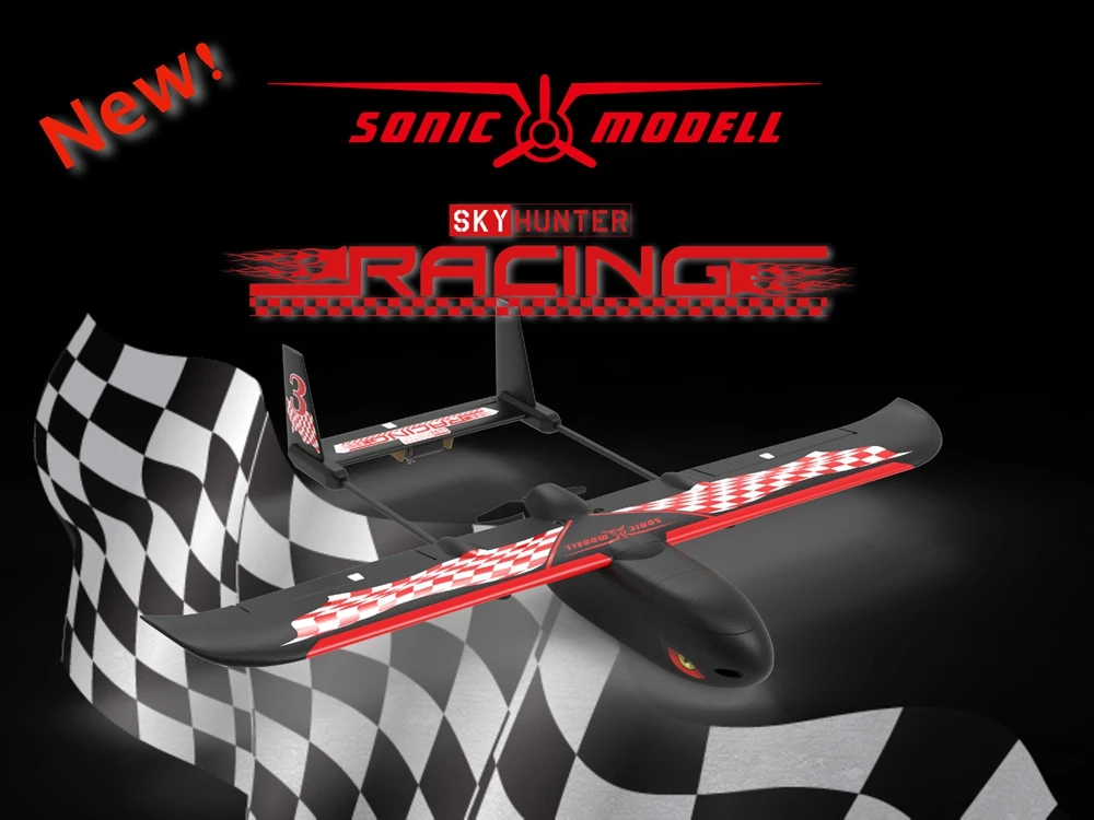 SONICMODELL Skyhunter Racing RC Airplane 787mm Wingspan FPV Aircraft Kit Crash Absorption System Traditional Twin-Boom Tail