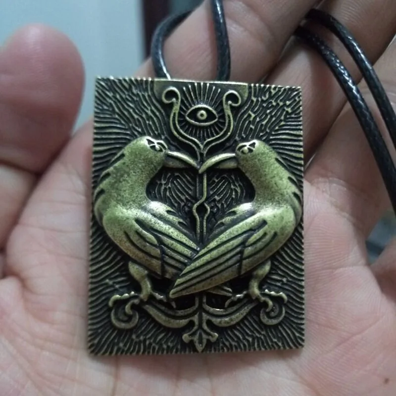 

Retro Metal Double Crow Pendant Necklace Tag Necklace Lovers Necklace Hip Hop Men and Women Motorcyclists Party Fashion Jewelry