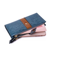 new fashion women wallets pu leather wallet double zipper clutch purse high capacity wallet handbags female wallet organizer bag