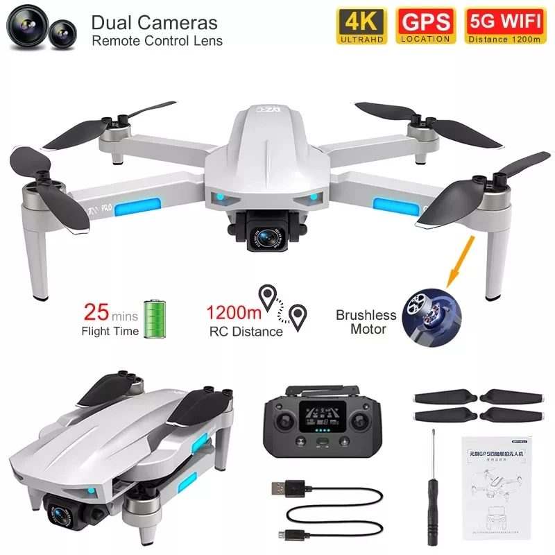 

2021 Новый L700 Pro GPS Дрон 4k профессиональная HD Двойная камера 5G Wi-Fi FPV Бесщеточный складной Квадрокоптер RC расстояние 1,2 км VS F9