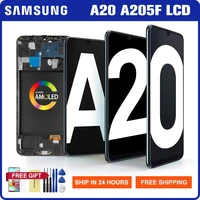 6 4 super amoled lcd for samsung galaxy a20 lcd display touch screen digitizer part for samsung a205 a205f a205gn