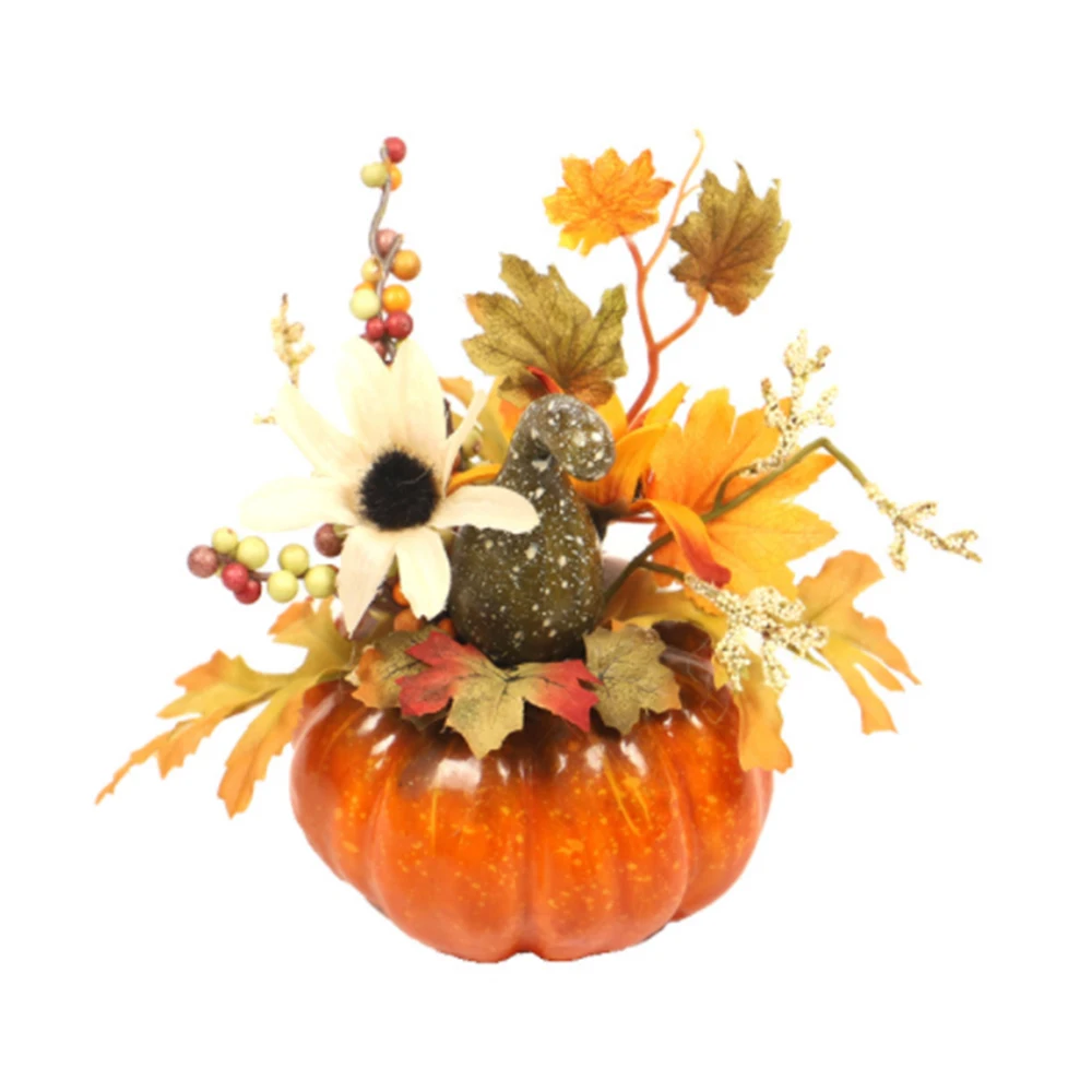 Искусственные тыквы кленовый лист сушеные цветы гранат стол дом реквизит