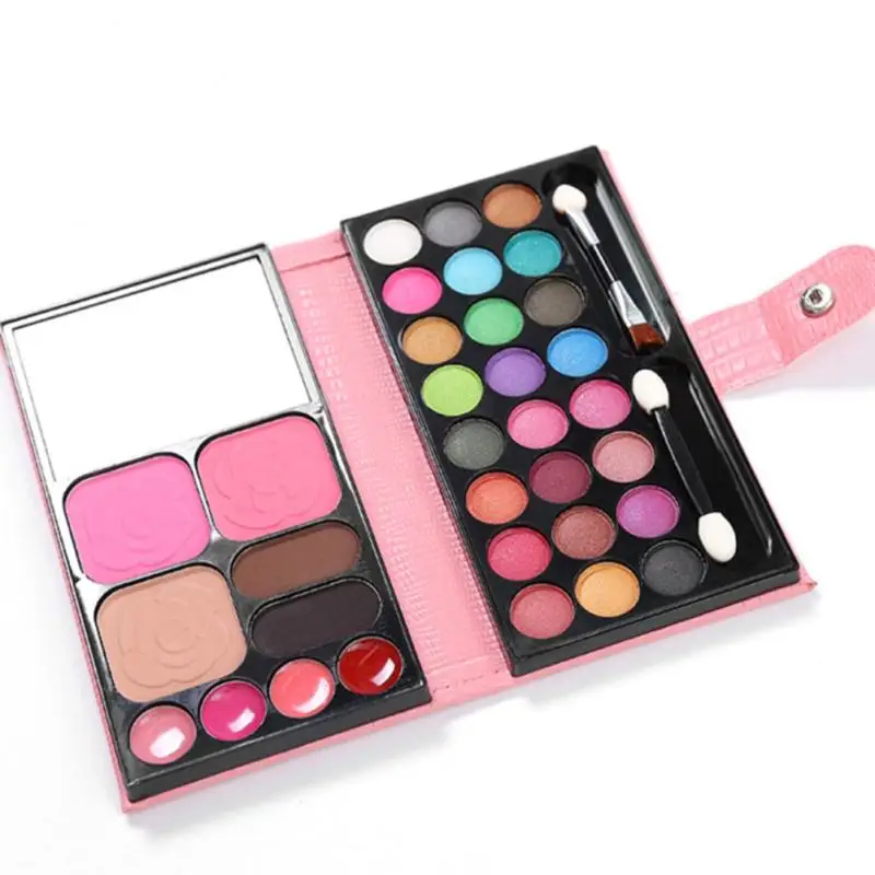 

Палитра кожаных теней для век, 33 цвета, матовые, блестящие, водостойкие, стойкие, искусственные, розовые тени для век, Косметика для макияжа