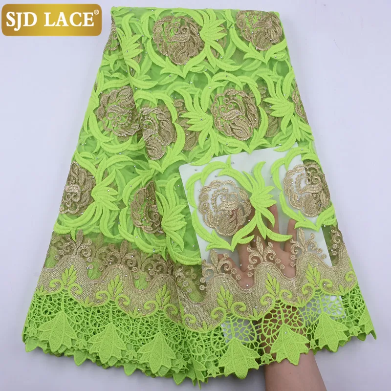 Кружево SJD лидер продаж ткань с камнями мягкое молочное Шелковое кружево вышивка